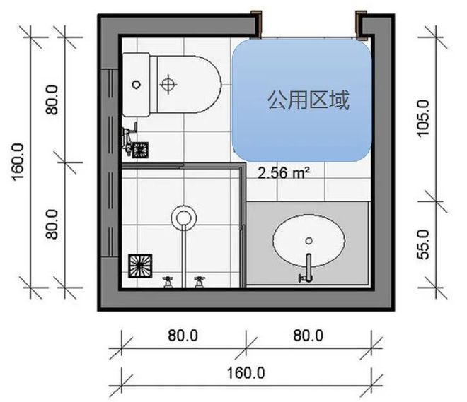 装修干货丨长见识了！2㎡的卫生间还能干湿分离？(图14)